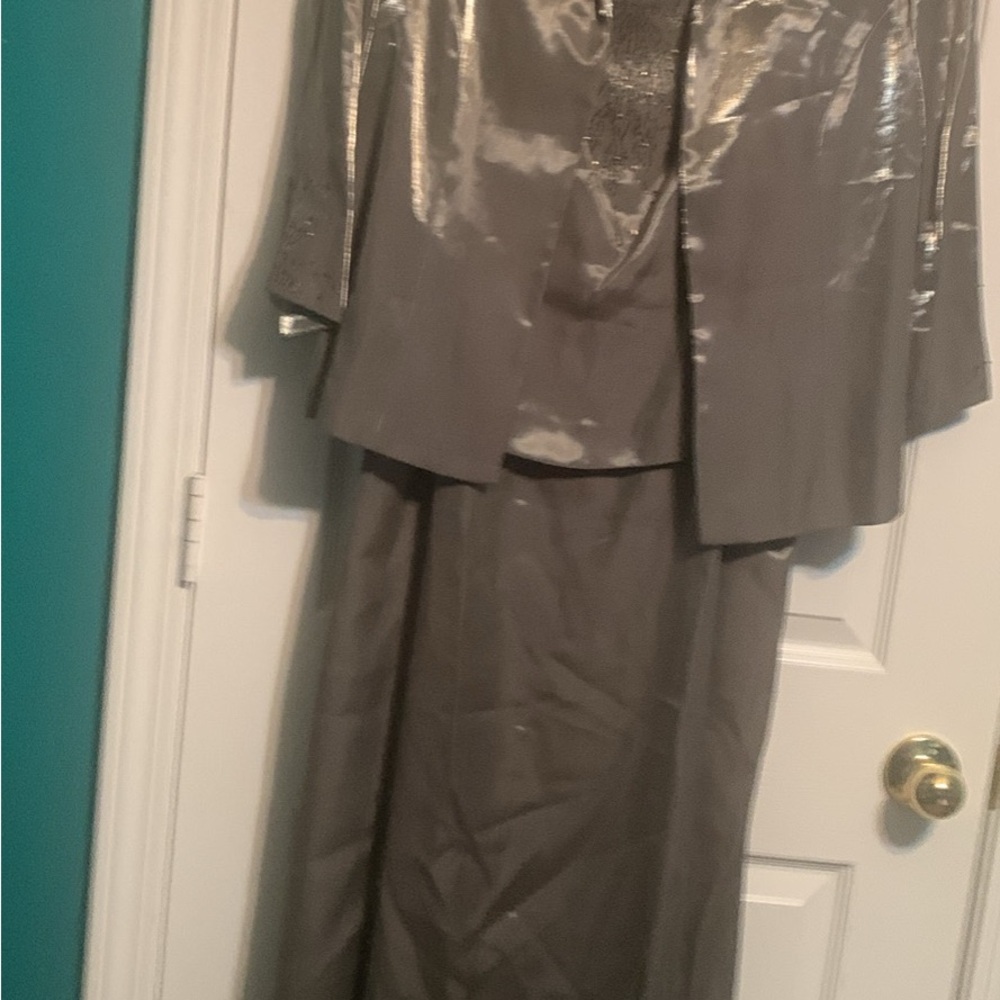 Alex Evenings Silver Blazer